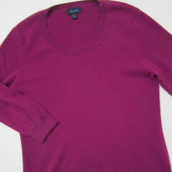 CASHMERE Sweater Jumper Pullover Violet Purple French Luxury - Picture 10 of 12